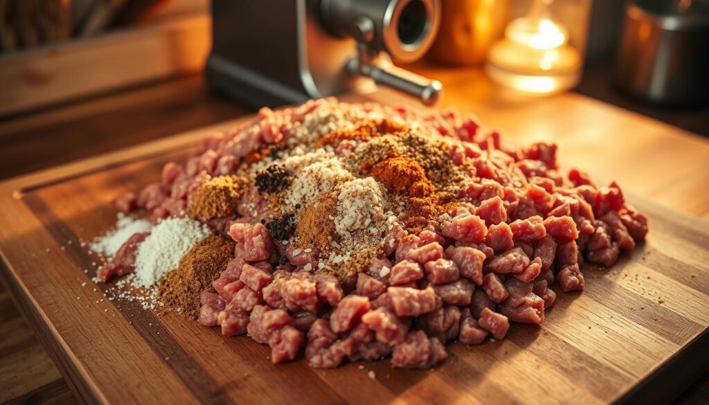 Ground Beef Jerky Mixture Preparation Ground Beef Jerky Mixture Preparation