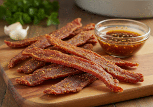 Easy homemade turkey jerky recipe – tender, smoky, and packed with protein!