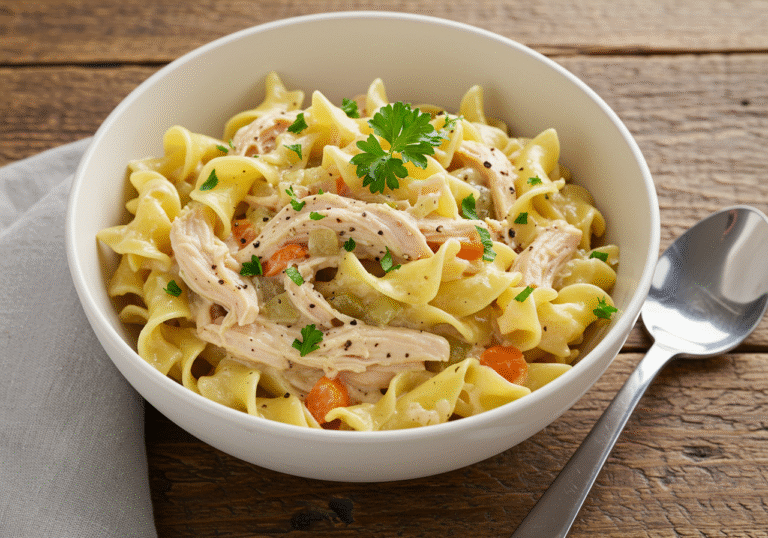Slow Cooker Chicken and Noodles – Creamy Comfort Food in a Bowl
