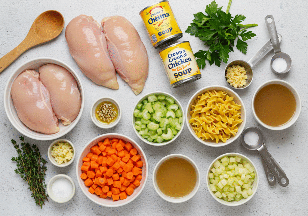 Slow Cooker Chicken and Noodles Ingredients – Everything You Need