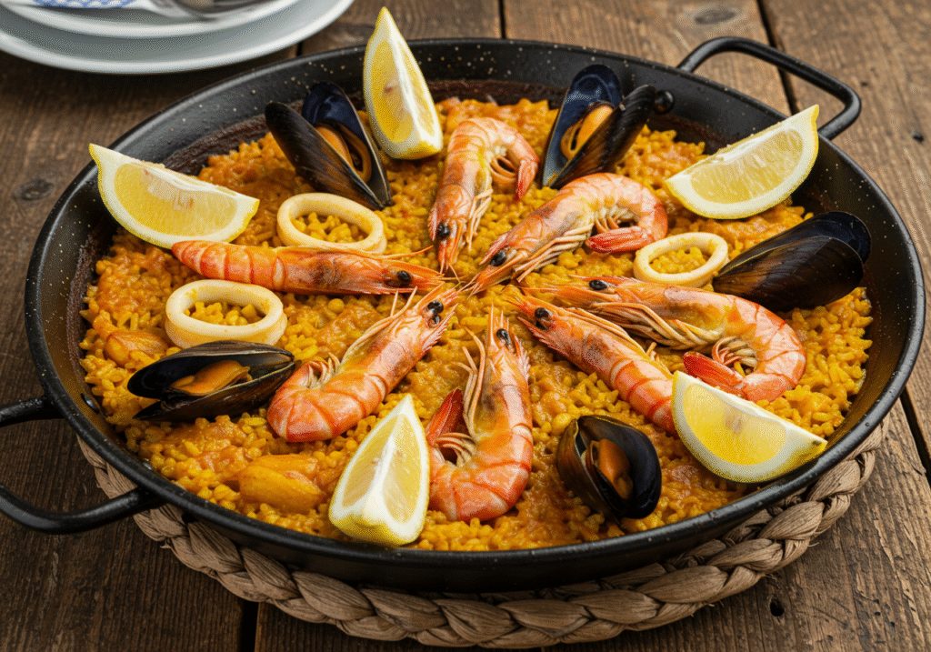Seafood Medley Paella - Authentic Final Presentation
