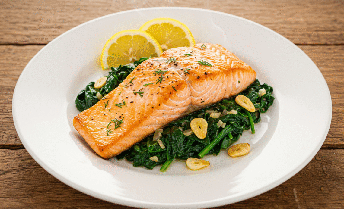 Salmon Spinach Recipe - Perfectly Seared in 3 Steps