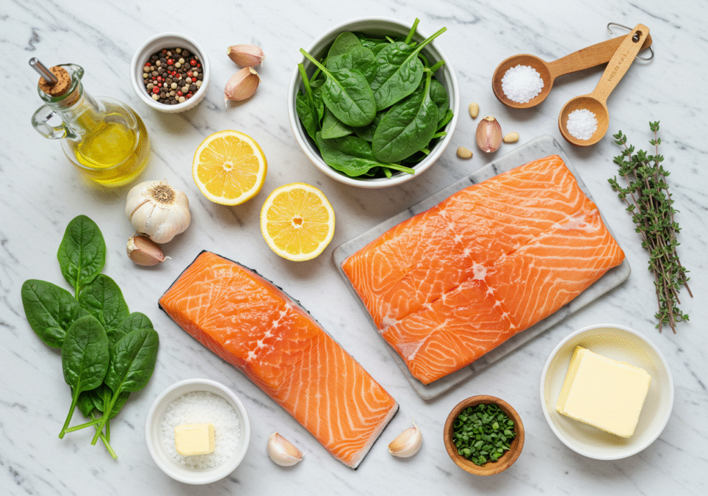 Salmon Spinach Ingredients - Everything You Need