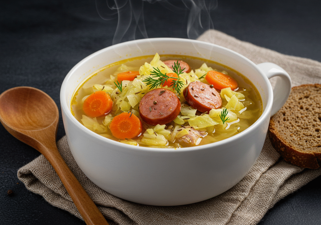 Turkey Kielbasa and Cabbage Soup – Comforting 45-Minute Meal