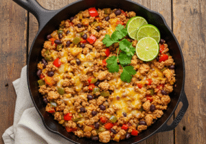 Southwest Rice and Ground Turkey Skillet: 20-Min Family Dinner