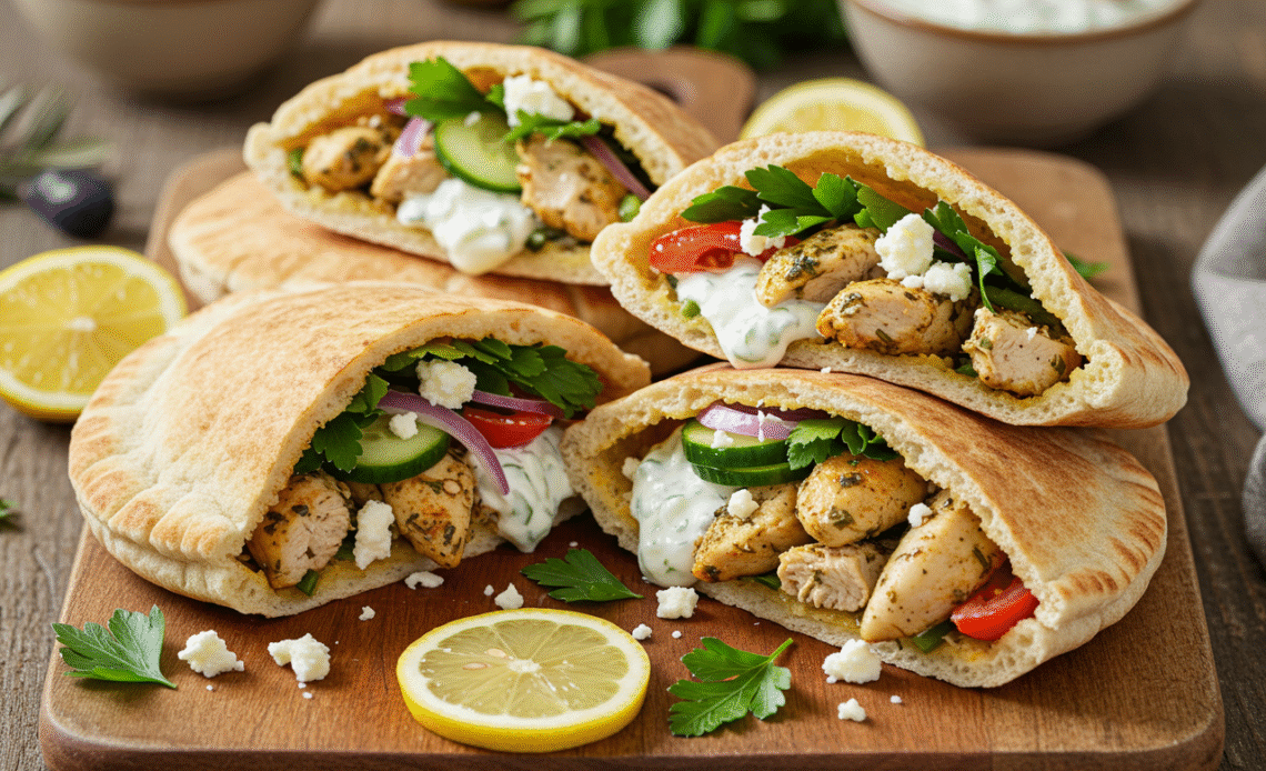 Chicken Pita Recipe: Golden Homemade Pitas Stuffed with Juicy Mediterranean Chicken