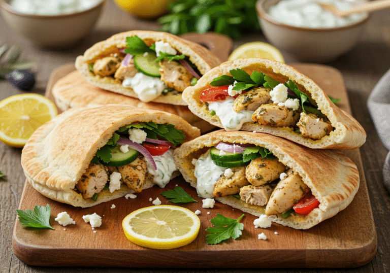 Chicken Pita Recipe: Golden Homemade Pitas Stuffed with Juicy Mediterranean Chicken