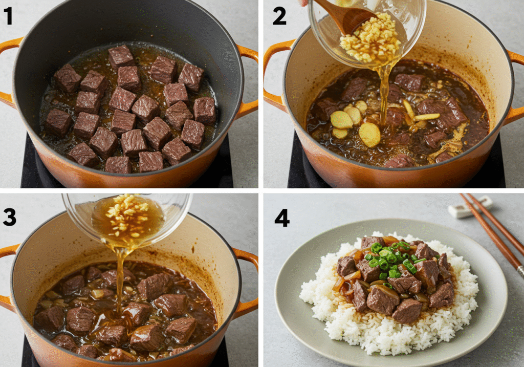 Beef Pares Recipe Cooking Process