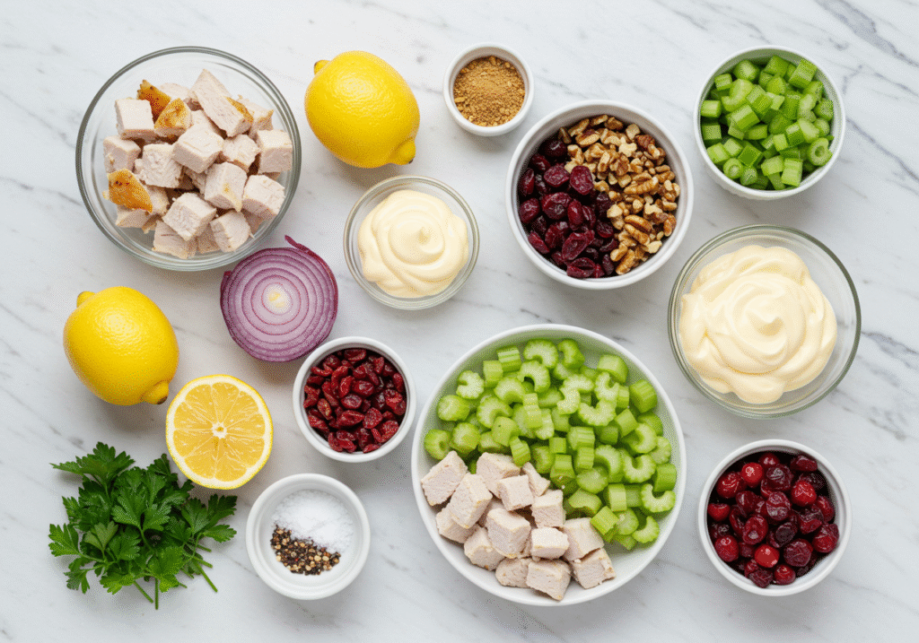 Fresh Ingredients for the Perfect Turkey Salad