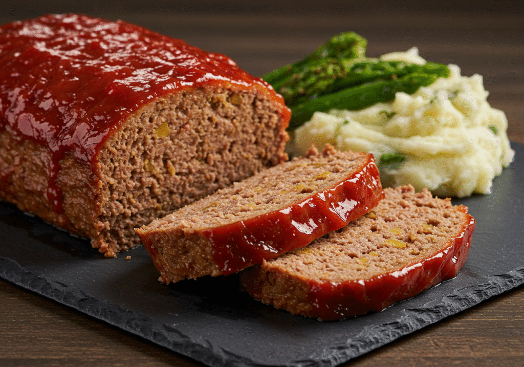 Juicy Meatloaf Ground Beef Crockpot Recipe with Glaze