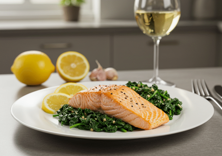 Easy & Delicious Salmon and Spinach Recipe – Perfect for Dinner
