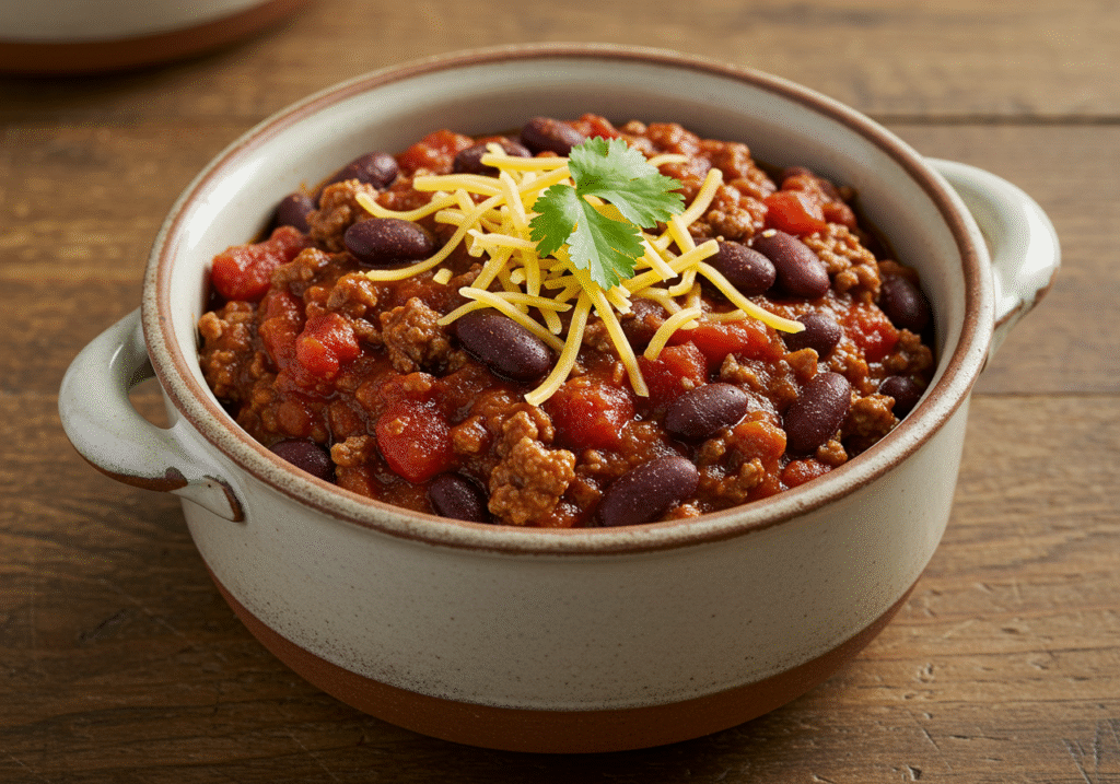 Crockpot Chili with Ground Beef
