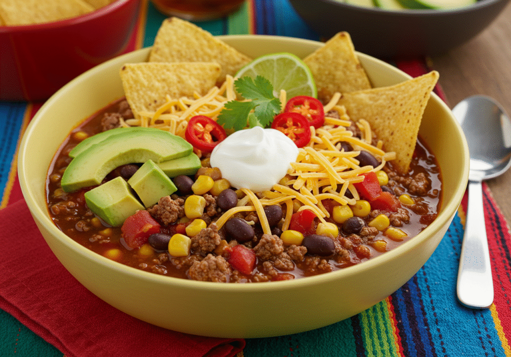 Ground Beef Crockpot Recipes: Delicious Mexican Taco Soup