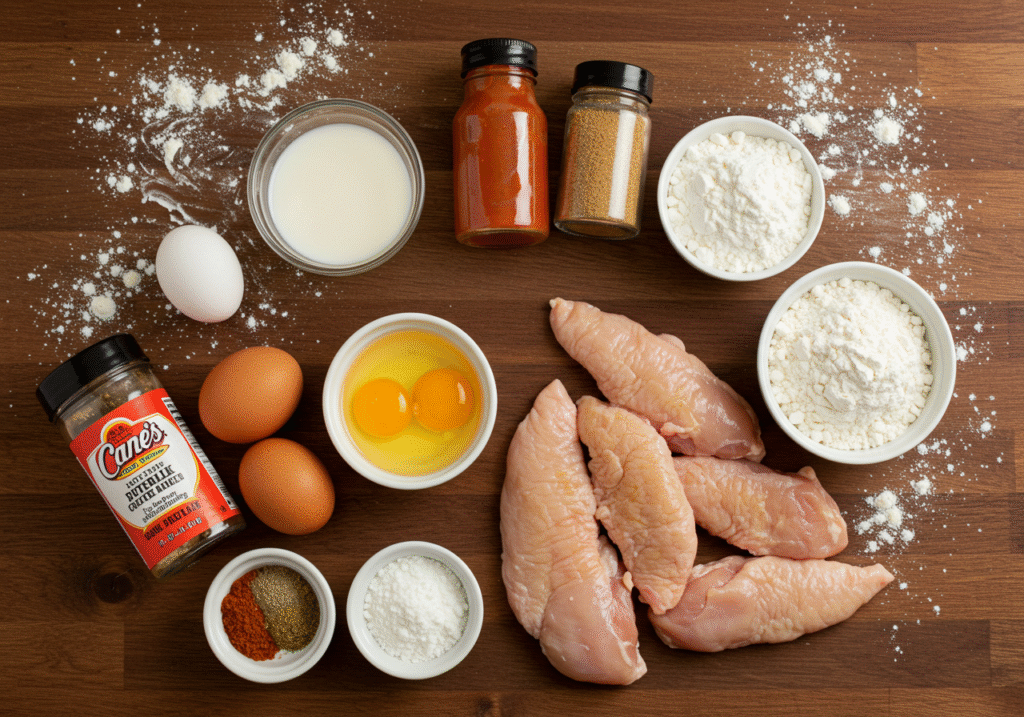Gather These Ingredients for Authentic Cane's Chicken at Home