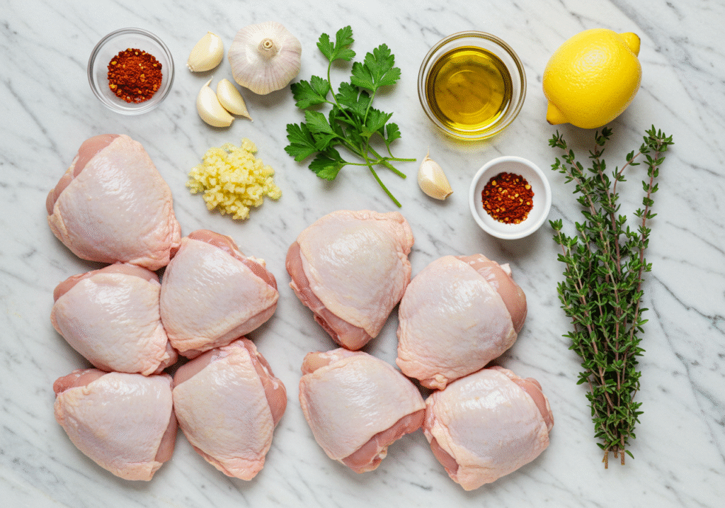 Fresh Ingredients for Blackstone Chicken Recipes