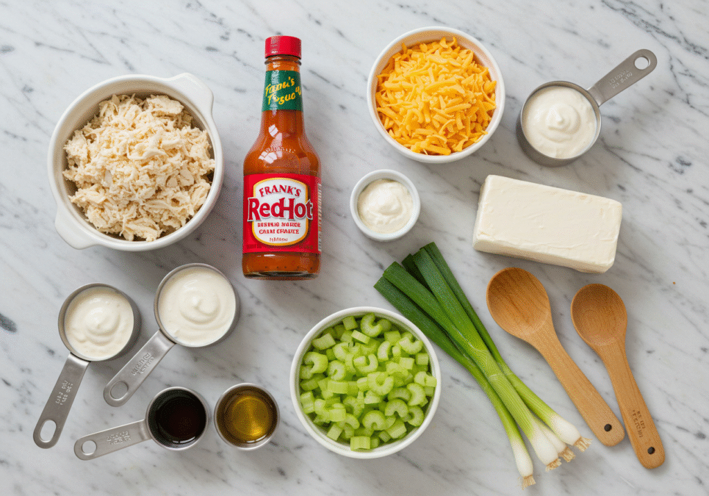 Frank's Buffalo Chicken Dip Recipe Ingredients – Ready in 15 Min!