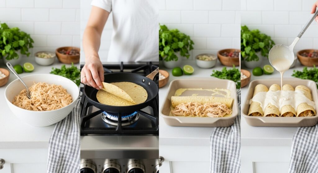 White Chicken Enchiladas Recipe - Simple Step-by-Step Guide