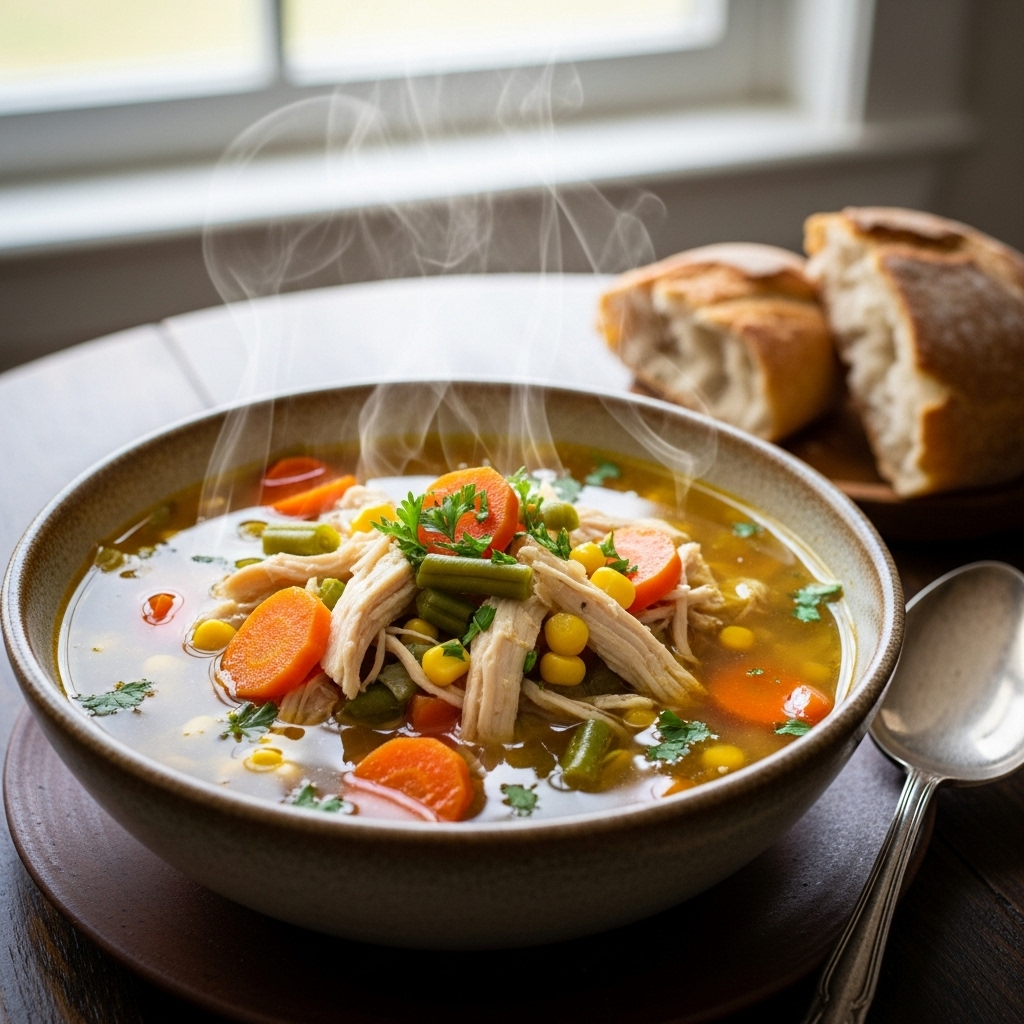 A Hearty Bowl of Chicken Vegetable Soup