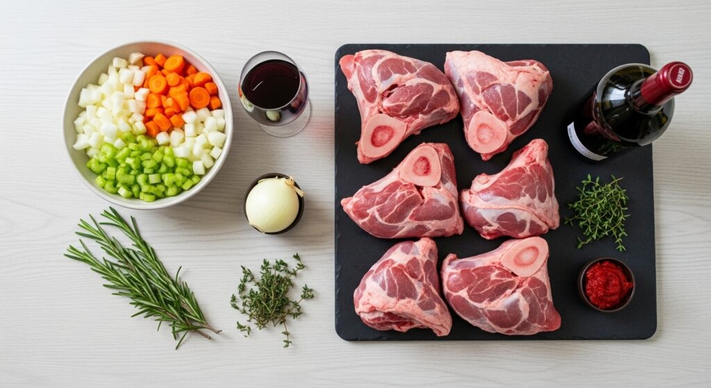 Essential Ingredients for Tender Lamb Shanks Braised in Red Wine