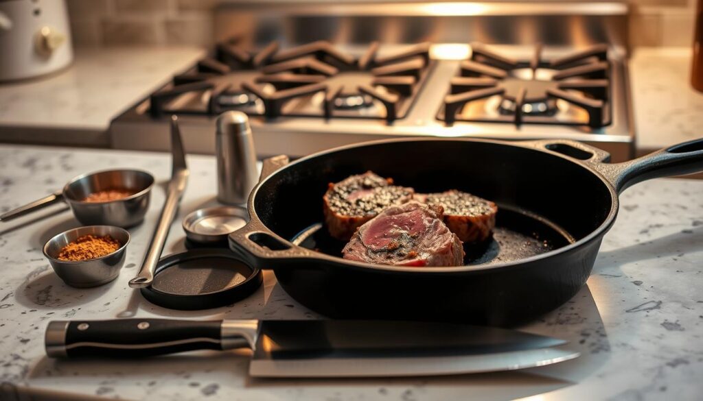Colorado lamb chops cooking equipment