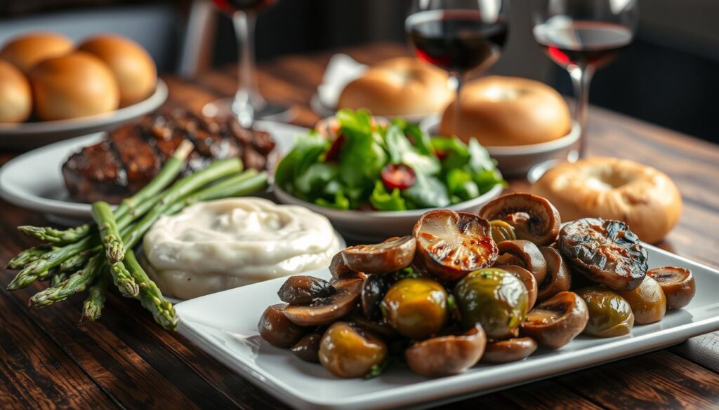 Steak side dishes presentation Steak side dishes presentation