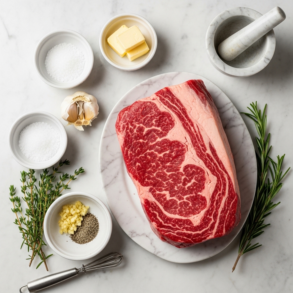Prime Rib Ingredients: Herb Crust Prep