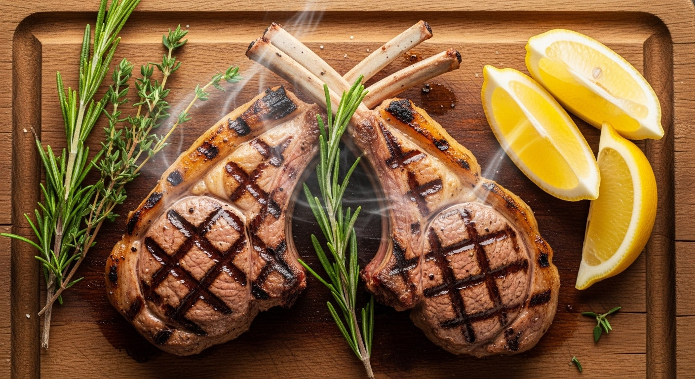 Perfectly Grilled Lamb Loin Chops with Herbs
