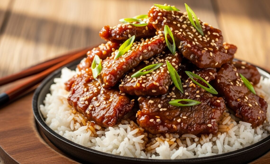 Crispy Mongolian Beef: Sizzling Plate Perfection