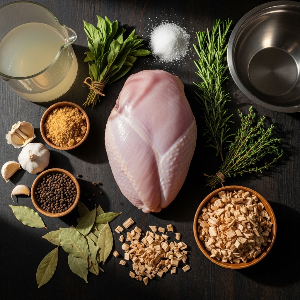 Smoked Turkey Breast - Simple Brine and Rub Ingredients