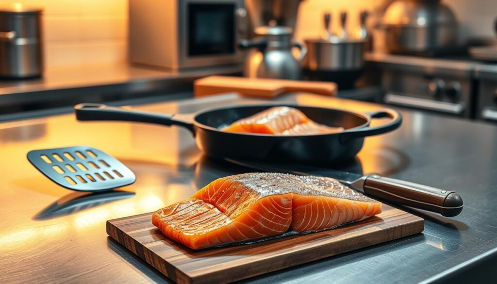 side of salmon cooking equipment side of salmon cooking equipment