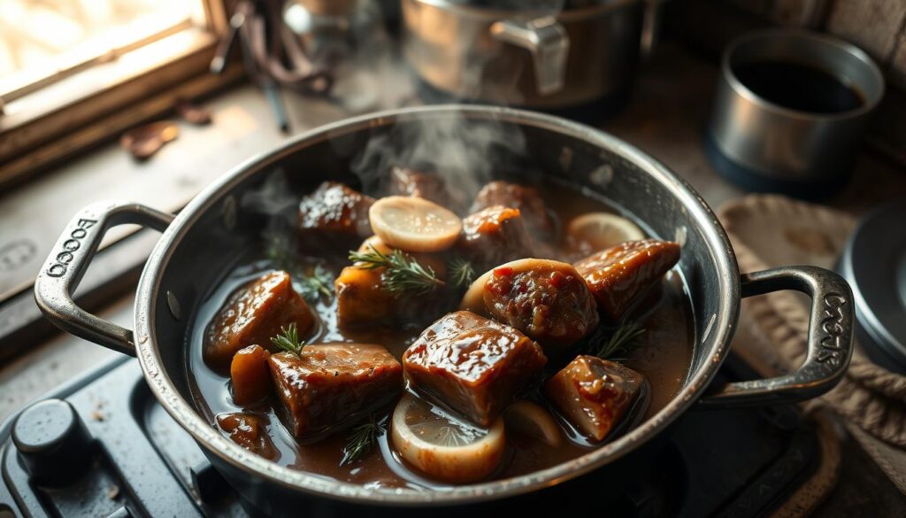 Infusing flavors into oxtail gravy