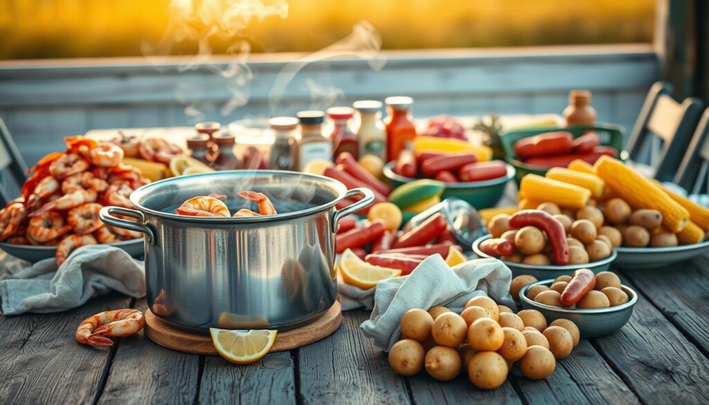 Low Country boil ingredients