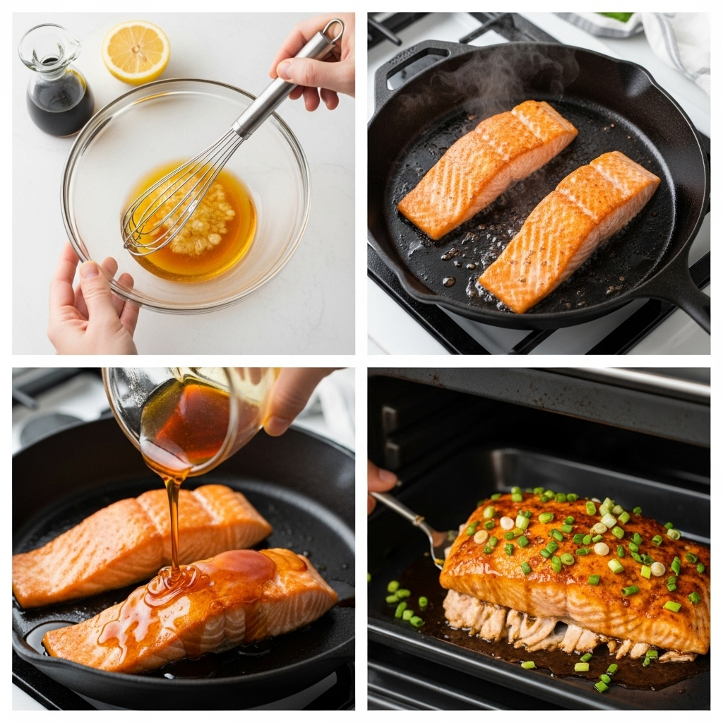 Easy Steps for Honey Glazed Salmon Recipe (1)