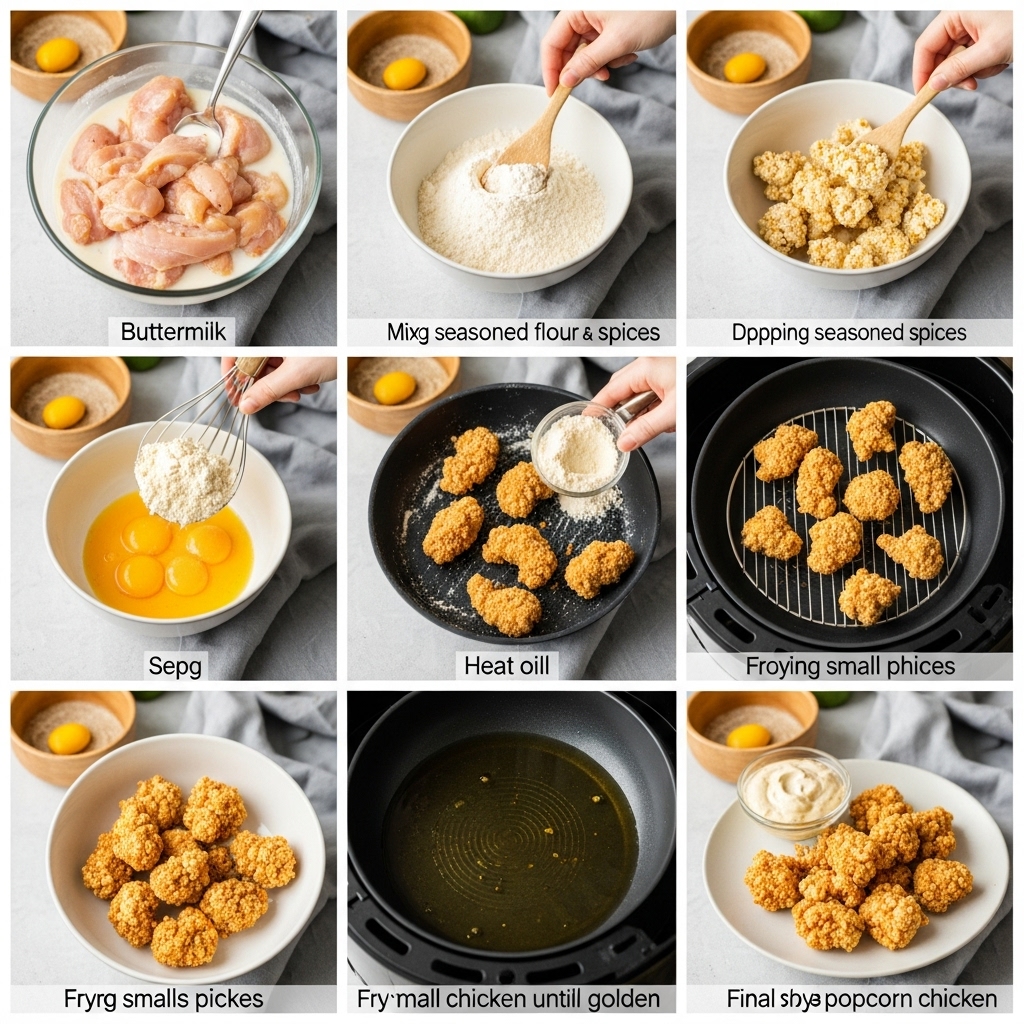 Popcorn Chicken Recipe Steps