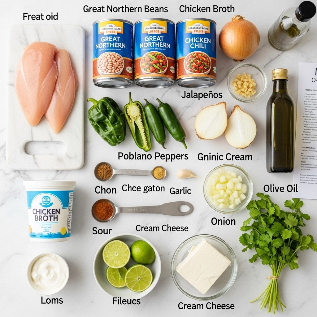 White Chicken Chili Recipe Ingredients Preparation
