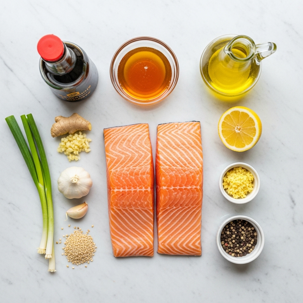 Ingredients for Honey Glazed Salmon Recipe
