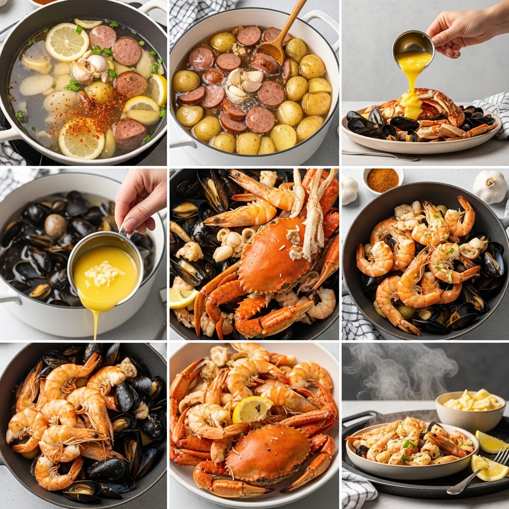 Seafood Cajun Boil Recipe Steps