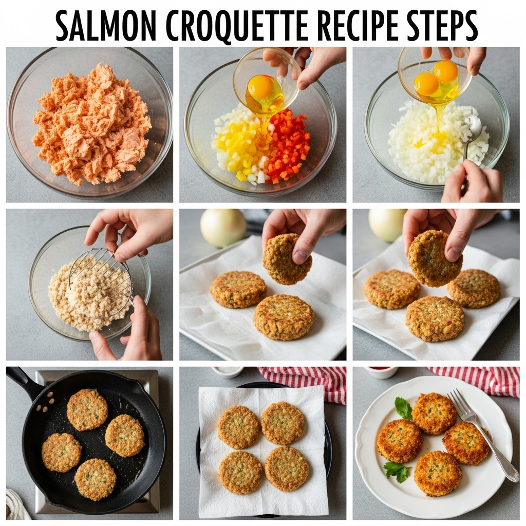 Salmon Croquette Recipe Steps