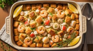 Seafood Stuffing Recipes - Golden Baked Coastal Dish