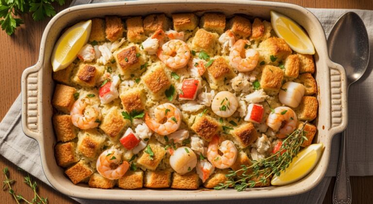 Seafood Stuffing Recipes - Golden Baked Coastal Dish