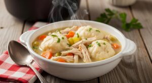 Chicken and Dumplings Bowl Ready to Serve