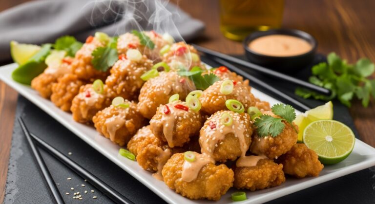 Bang Bang Chicken Recipe Platter Ready to Serve