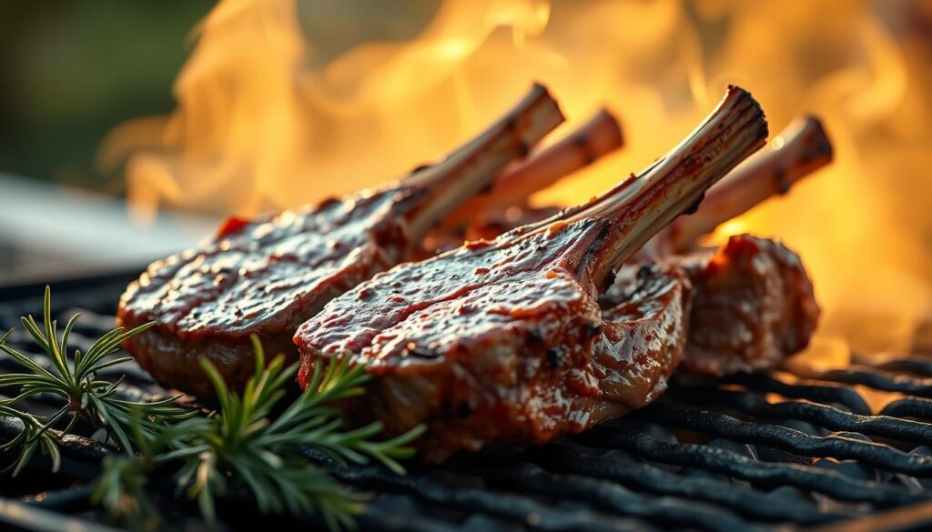 grilling lamb rack