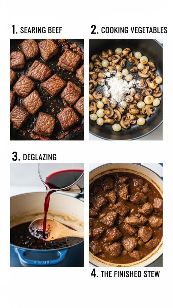 Simple Steps to Classic Beef Bourguignon