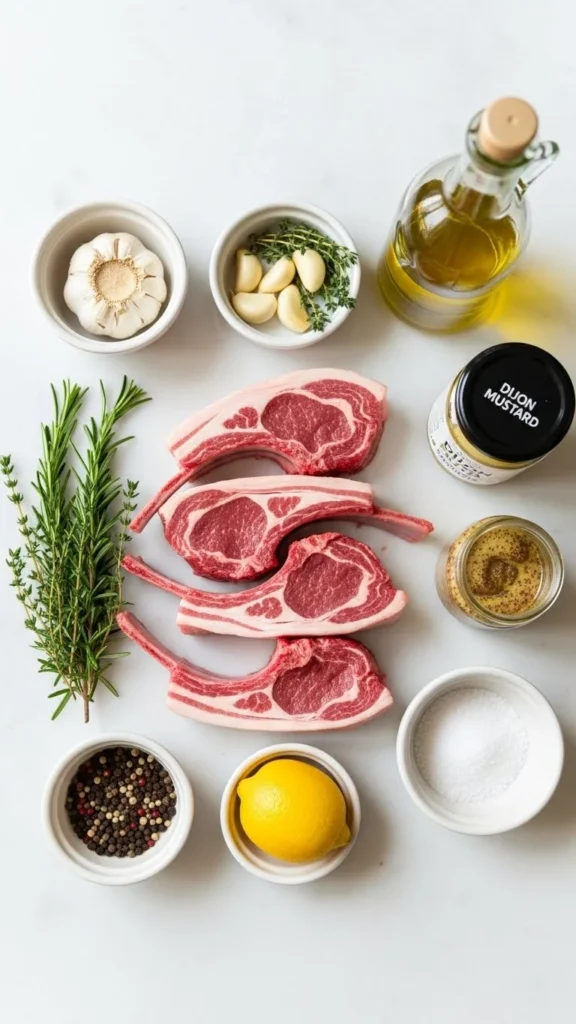 Simple Ingredients for Grilled Lamb Chops
