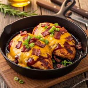 The Ultimate Cowboy BBQ Bacon Cheddar Chicken Dish