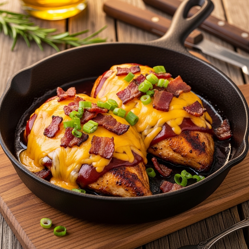 The Ultimate Cowboy BBQ Bacon Cheddar Chicken Dish