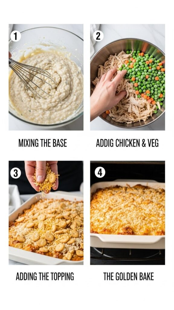Easy Steps to Mamaw's Chicken and Rice Casserole