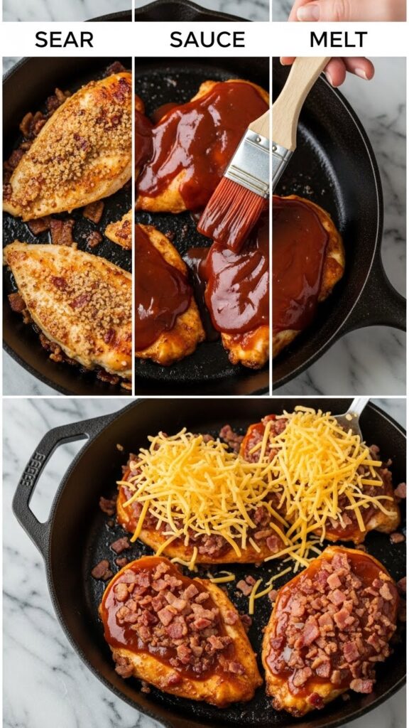 How to Make Cowboy Chicken: Searing, Saucing, and Melting