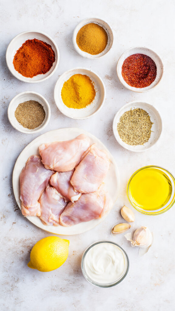 Ingredients for the Best Chicken Shawarma Recipe